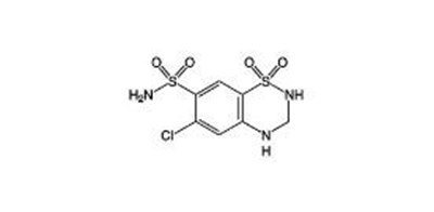 image of hydrochlorothiazide  chemical structure - chemical structure 2
